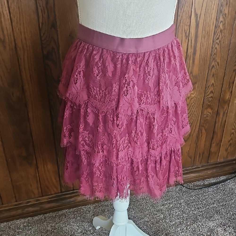 FOSSIL Lace Tiered Skirt